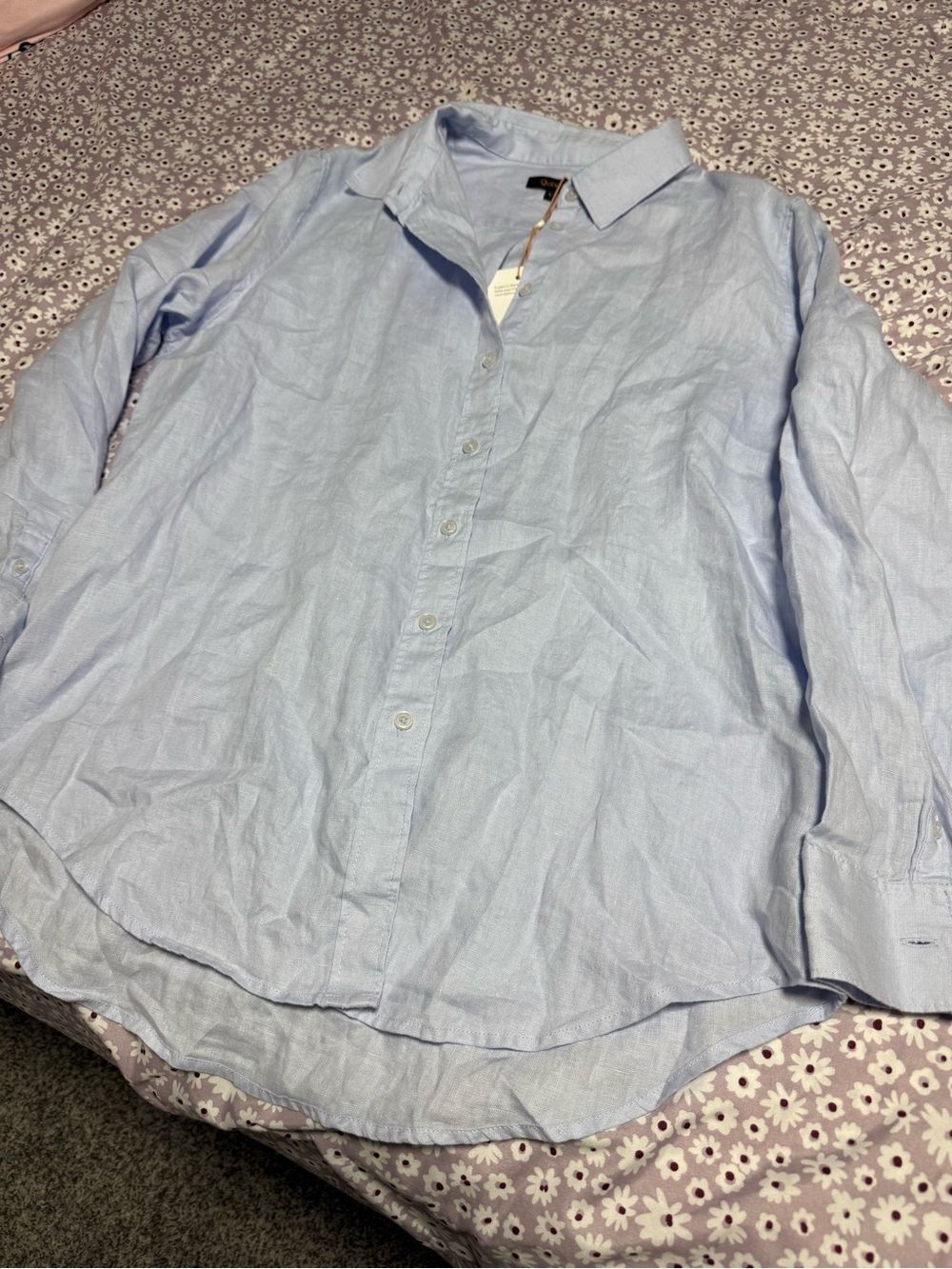 100% European Linen Long Sleeve Shirt - Picture 3 of 5